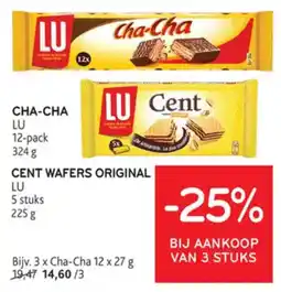Alvo Cha-Cha, Cent wafers original LU aanbieding