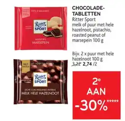Alvo Chocolade tabletten Ritter Sport aanbieding