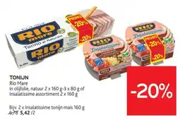 Alvo Tonijn Rio Mare aanbieding
