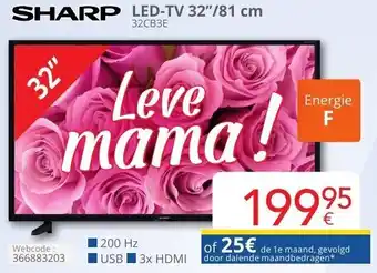 Eldi Sharp LED-TV 32"/81 cm aanbieding