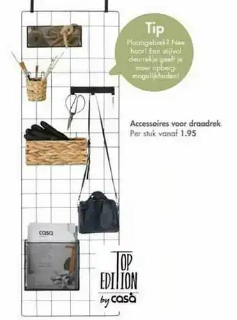 Casa Accessoires voor draadrek aanbieding