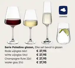 Multi bazar Leonardo Serie Paladino Glazen aanbieding