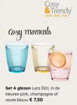 Multi bazar Cosy & Trendy Set 4 Glazen Lyra aanbieding