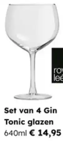 Multi bazar Set van 4 Gin Tonic glazen aanbieding