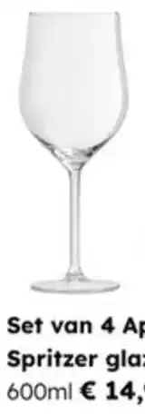 Multi bazar Set van 4 Aperol Spritzer glazen aanbieding