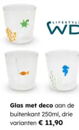 Multi bazar Glas met deco aanbieding