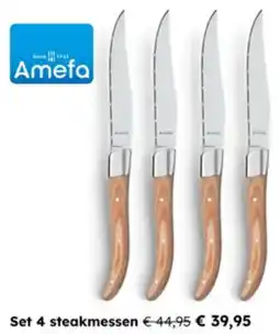 Multi bazar Set 4 steakmessen aanbieding