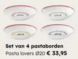 Multi bazar Set van 4 pastaborden aanbieding