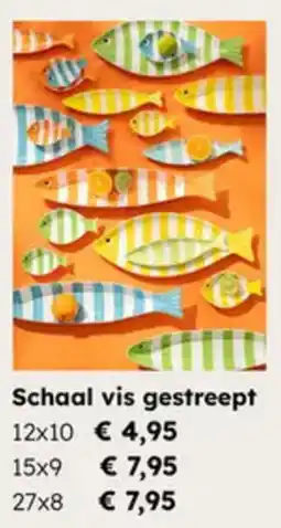 Multi bazar Schaal vis gestreept aanbieding