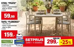Hubo Garden Plus Setprijs Tafel + 4 Stoelen aanbieding