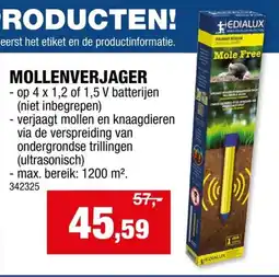 Hubo Edialux Mollenverjager aanbieding