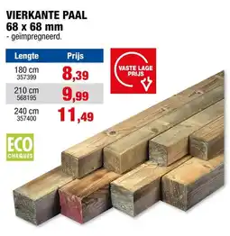 Hubo Vierkante Paal aanbieding