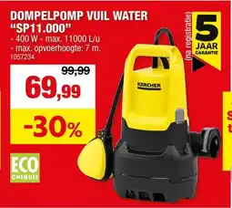 Hubo Karcher Dompelpomp Vuil Water SP11.000 aanbieding