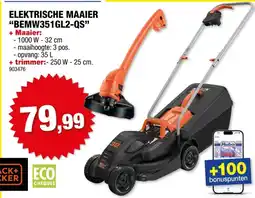 Hubo Black+Decker Elektrische Maaier "BEMW351GL2-QS" aanbieding