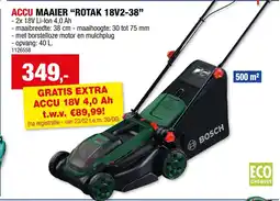 Hubo Bosch Accu Maaier "Rotak 18V2-38" aanbieding