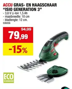 Hubo Accu Gras en Haagschaar "Isio Generation 3" aanbieding