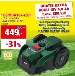 Hubo Bosch Robotmaaiers "VISIMOW18V-200" aanbieding