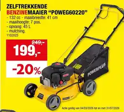 Hubo Powerplus Zelftrekkende Benzinemaaier "POWEG60220" aanbieding
