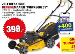 Hubo PowerPlus Zelftrekkende Benzinemaaier "POWXG60251" aanbieding