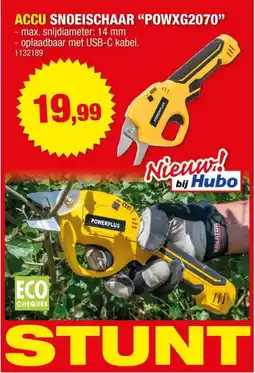 Hubo Powerplus Accu Snoeischaar "POWXG2070" aanbieding