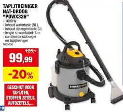 Hubo Powerplus Tapijtreiniger Nat-Droog "POWX326" aanbieding