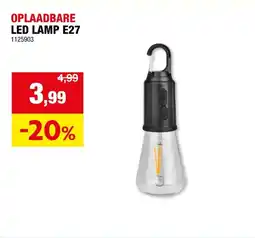 Hubo Oplaadbare Led Lamp E27 aanbieding