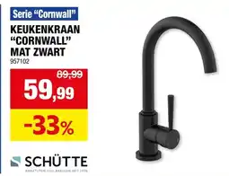 Hubo Schütte Keukenkraan "Cornwall" Mat Zwart aanbieding