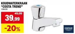 Hubo Grohe koudwaterkraan "costa trend" aanbieding