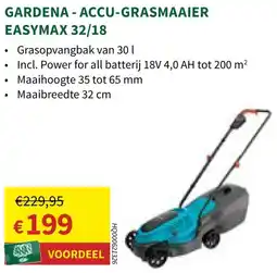 Horta Gardena - Accu-Grasmaaier Easymax 32/18 aanbieding