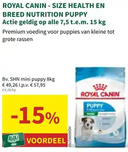 Horta Royal canin size health en breed nutrition puppy aanbieding