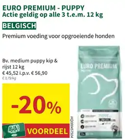 Horta Euro premium puppy actie geldig op alle 3 t.e.m. 12 kg belgisch aanbieding