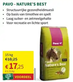 Horta Pavo nature's best aanbieding