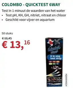 Horta Colombo quicktest way aanbieding