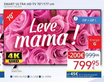 Eldi Smart Ultra HD-TV 70"/177 cm aanbieding