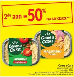 Intermarché Come a Casa Lasagne, macaroni of moussaka aanbieding
