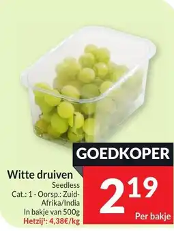 Intermarché Witte druiven aanbieding