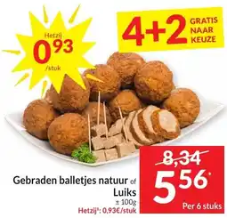 Intermarché Gebraden balletjes natuur of Luiks aanbieding