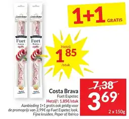 Intermarché Costa Brava Fuet Espetec aanbieding