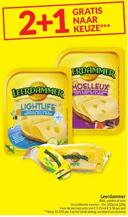 Intermarché Leerdammer Blok, sneden of mini aanbieding