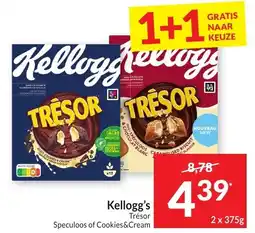 Intermarché Kellogg's Trésor Speculoos of Cookies&Cream aanbieding