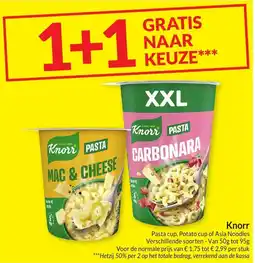 Intermarché Knorr Pasta cup, Potato cup of Asia Noodles aanbieding