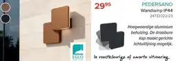 Euroshop Pedersano Wandlamp IP44 aanbieding