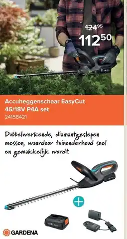 Euroshop Gardena Accuheggenschaar EasyCut 45/18V P4A set aanbieding