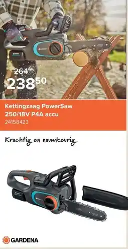 Euroshop Gardena Kettingzaag PowerSaw 250/18V P4A accu 24158423 aanbieding