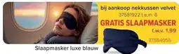 Euroshop Slaapmasker luxe blauw aanbieding