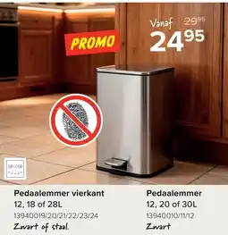 Euroshop Pedaalemmer vierkant aanbieding