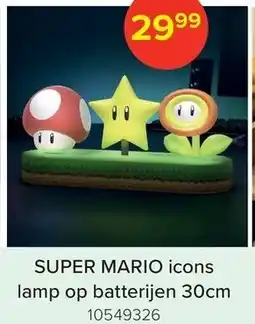 Euroshop Super mario icons lamp op batterijen aanbieding