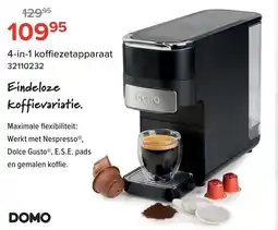 Euroshop Domo 4-in-1 koffiezetapparaat aanbieding