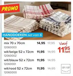 Euroshop Handdoeken set van 6 aanbieding