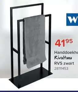 Euroshop Wenko Handdoekhouder Rivaltana RVS zwart aanbieding